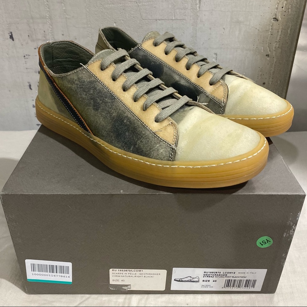 SS19 BABEL “SWAMP” TRANSLUCENT LEATHER GEOTHRASHER LOW